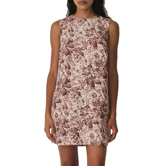 Doen Women’s Belina Linen Dress Toile Botanique size S NWT ALine Shift 60s Rare - Picture 1 of 12